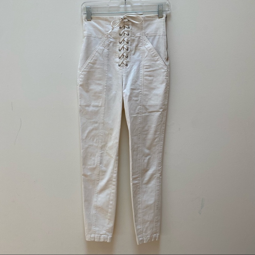 A.L.C. Kyle Lace Up White Pants